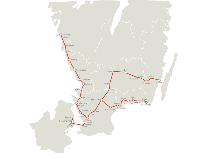 Karta Öresundståg 2024