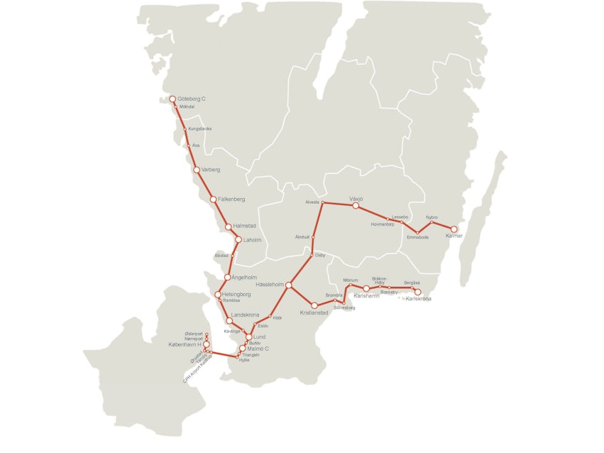 Karta Öresundståg 2024 Karta Öresundståg 2024