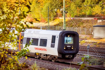 Höstbild med Öresundståg. Foto: Apelöga/Öresundståg