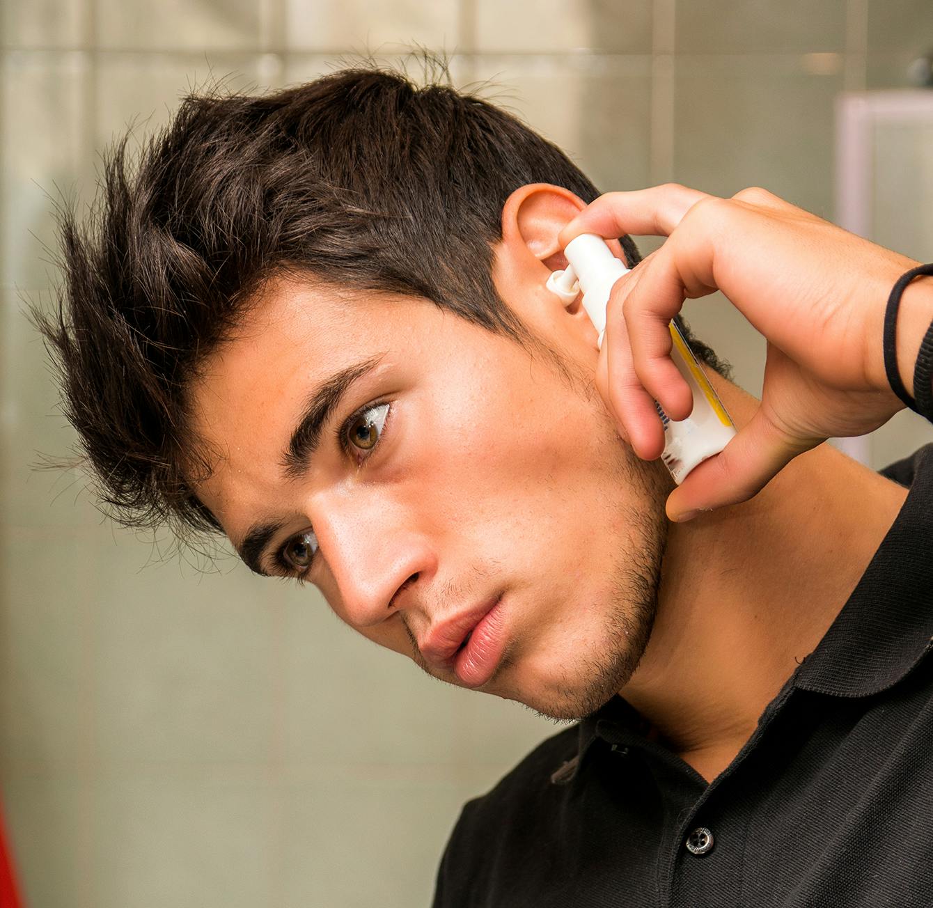 there is a man that is talking on a cell phone