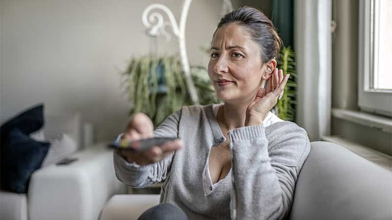 Woman sitting in a chair