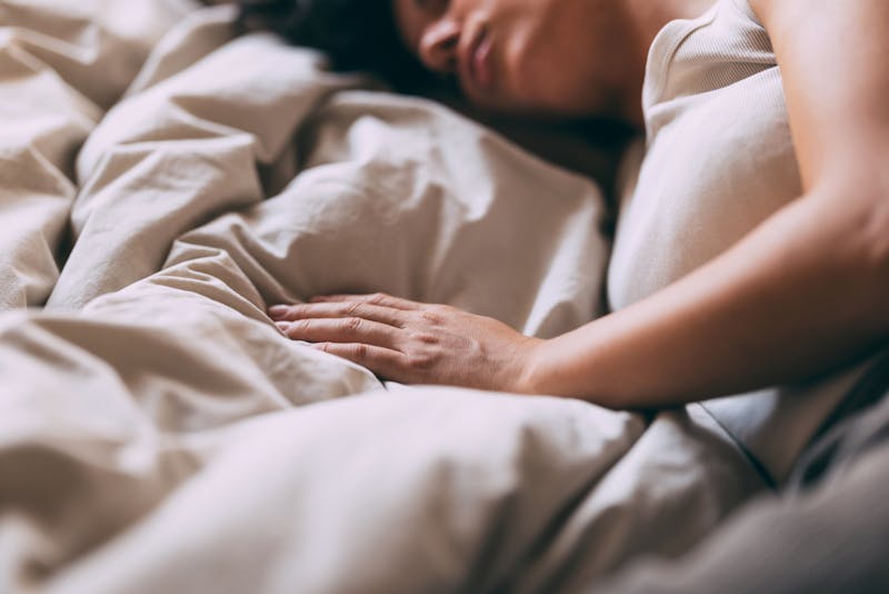 Person trying to sleep