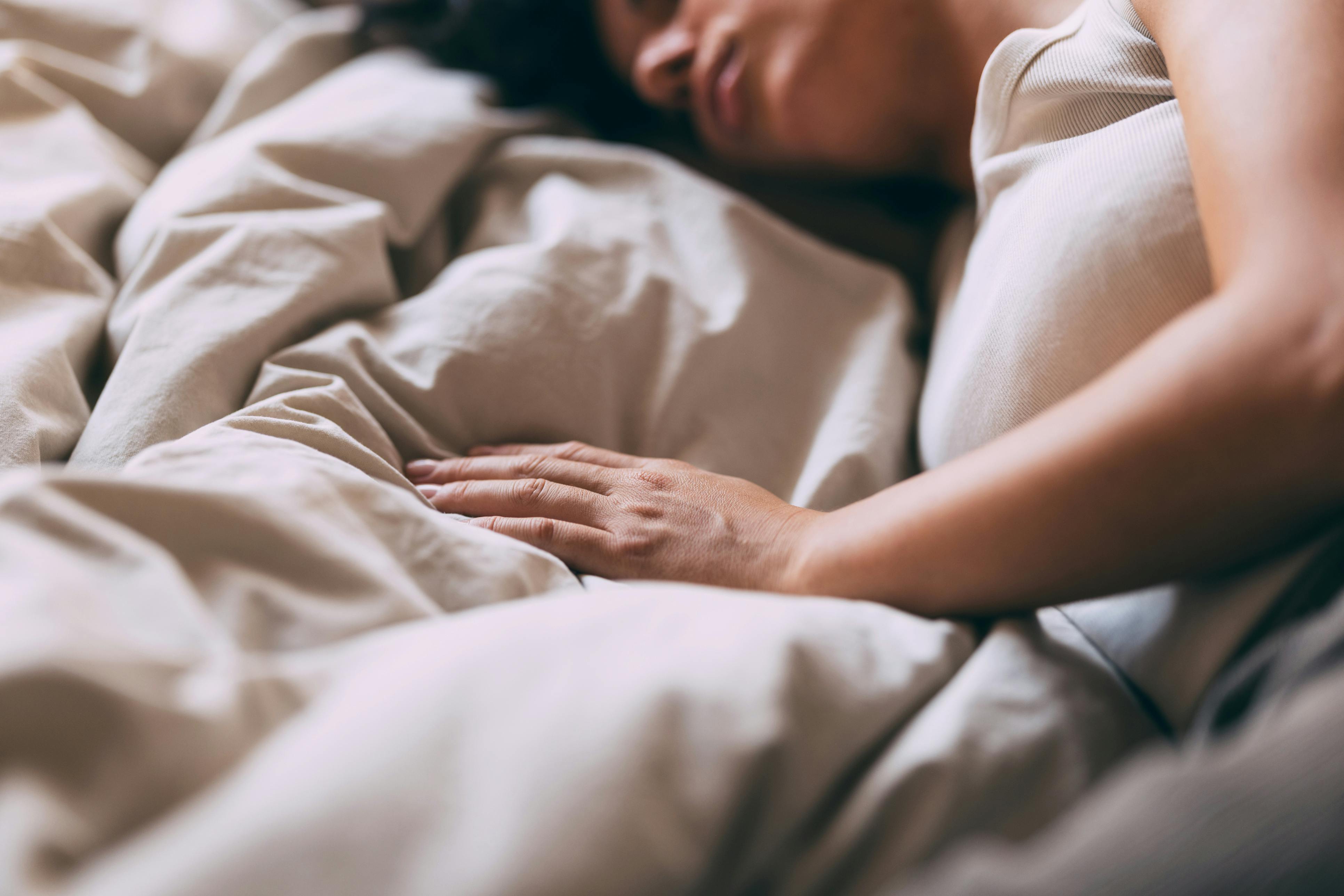 Person trying to sleep