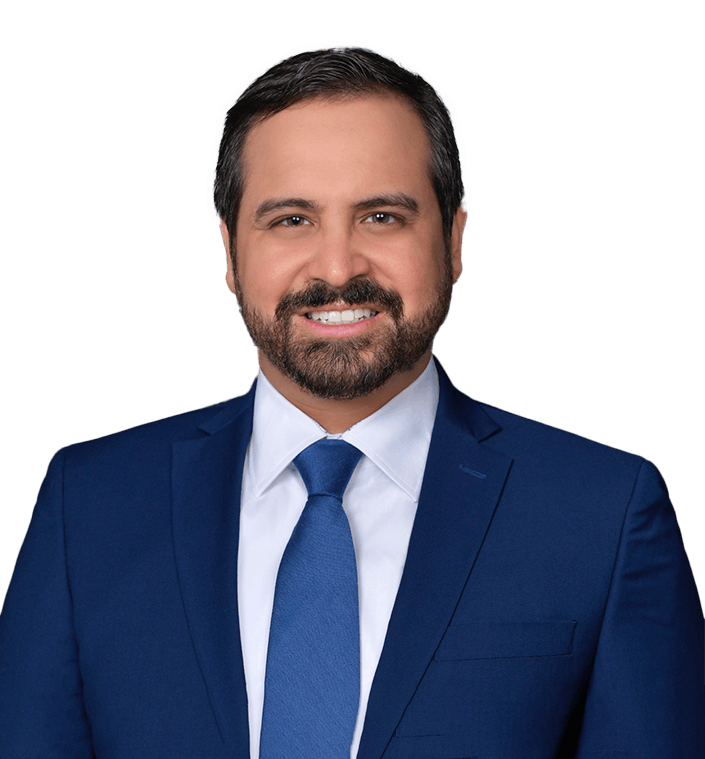 man dr. maza in blue suit
