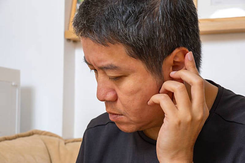 Man with Hearing Loss