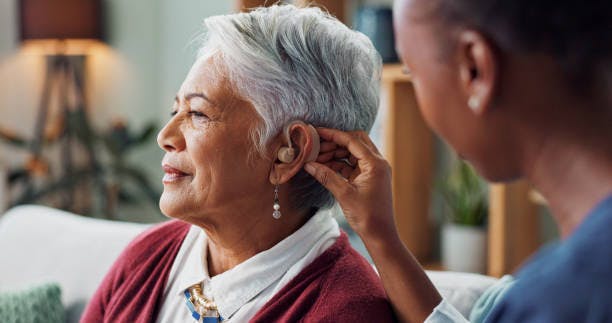 Woman with Hearing Loss