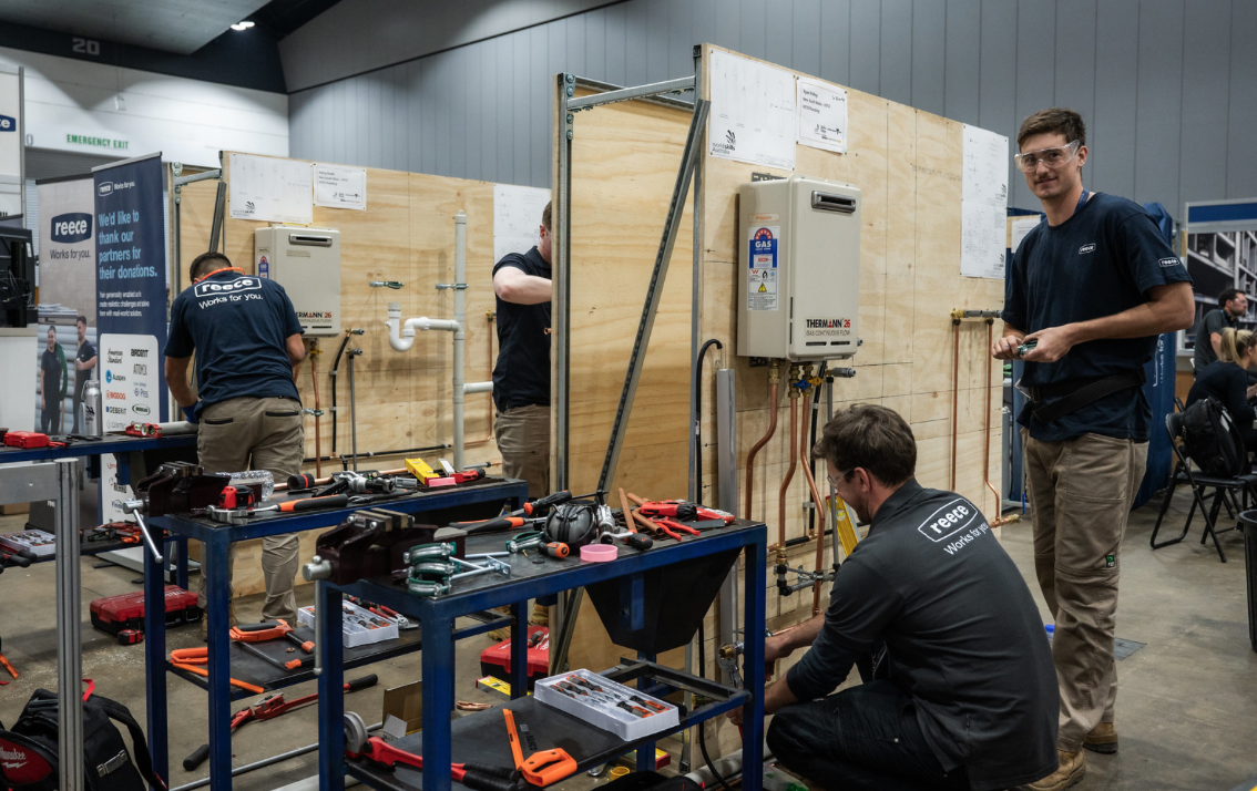 Apprentice plumbers at nationals