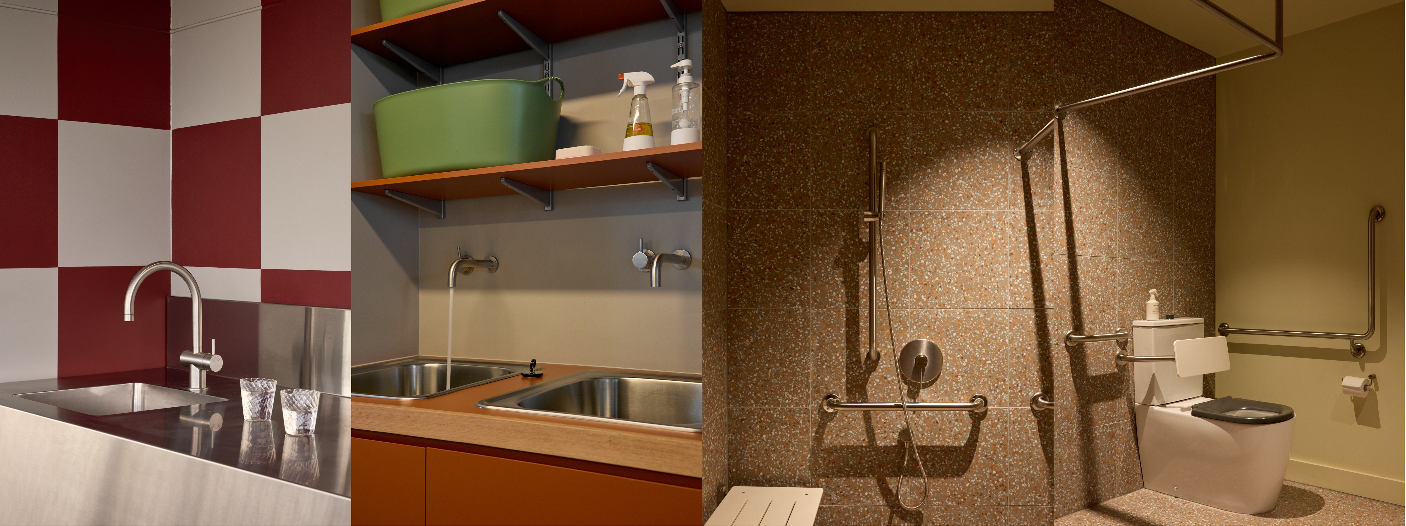 Picture of shared space tap ware and ambulant toilet