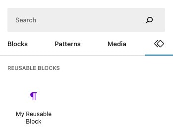 Block Library with focus on the Reusable Block