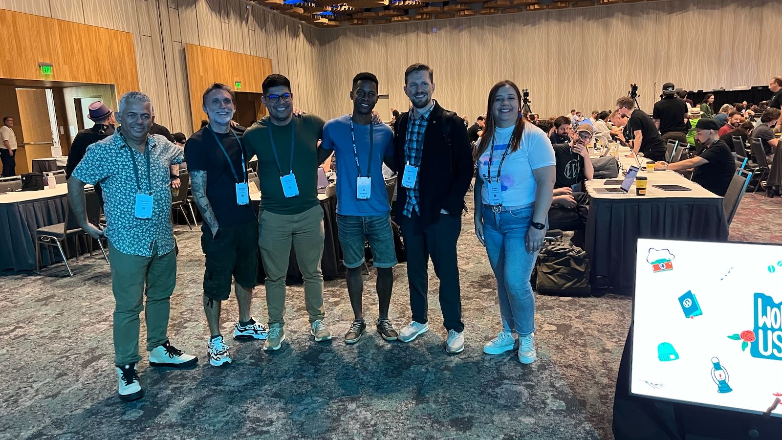 With Matt Mullenweg and the classic group photo.
