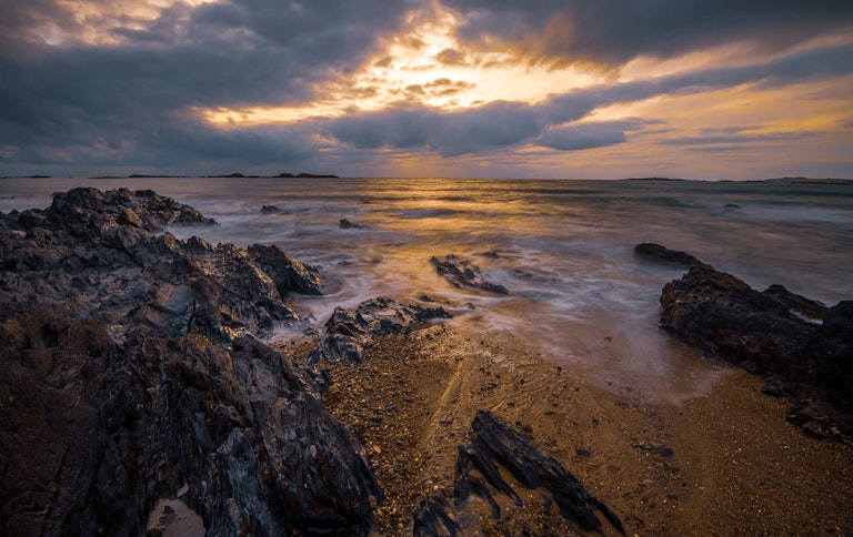 Rhosneigr Beach sunset Anglesey