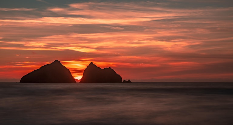 Holywell Bay sunset - Cornwall