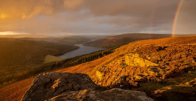 Stormy Autumn sunset Bamford on the edge