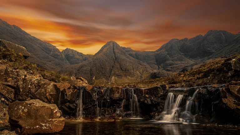 Fairy Pools Sunset Isle Of Skye