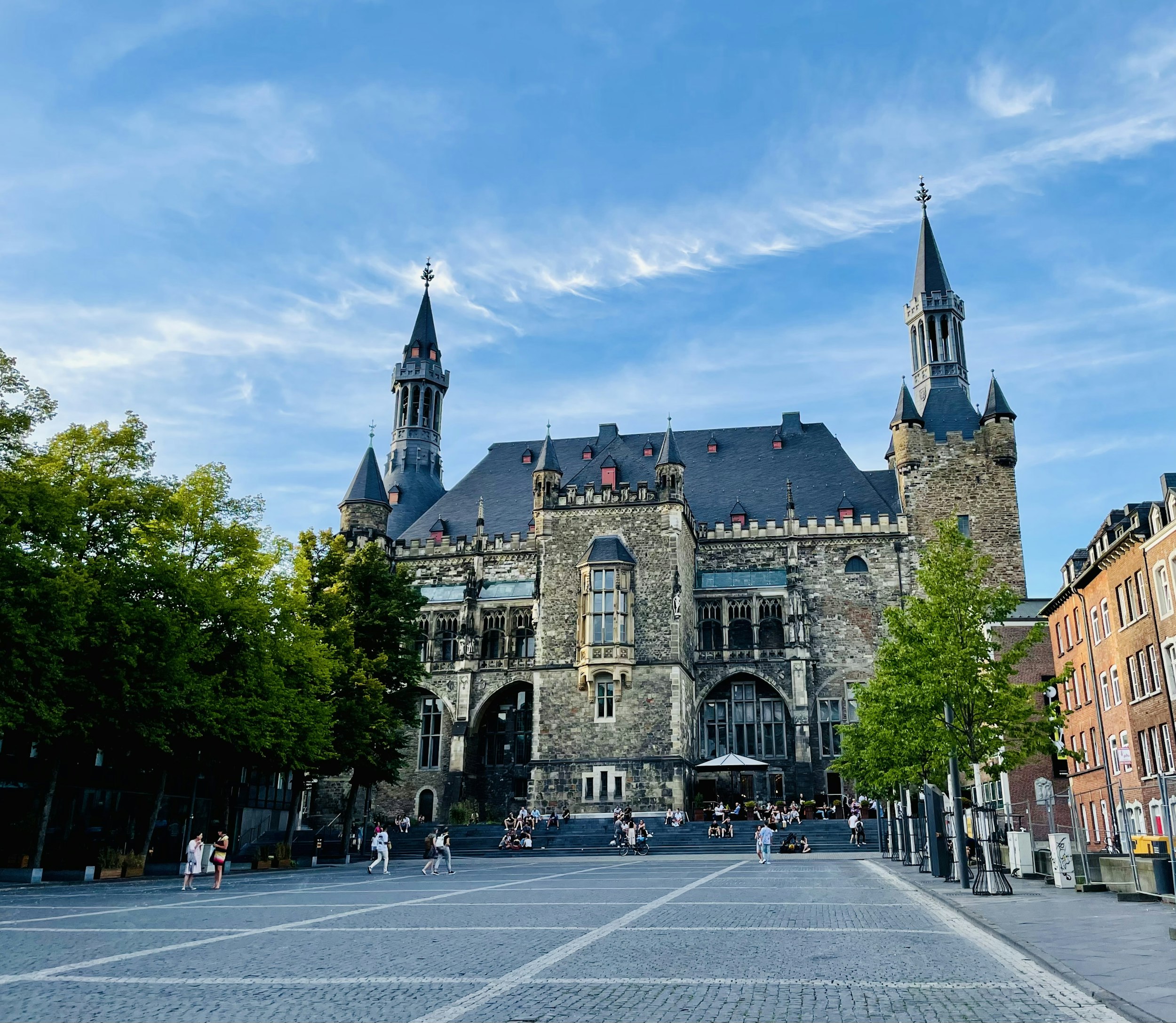 a large building with towers and spires