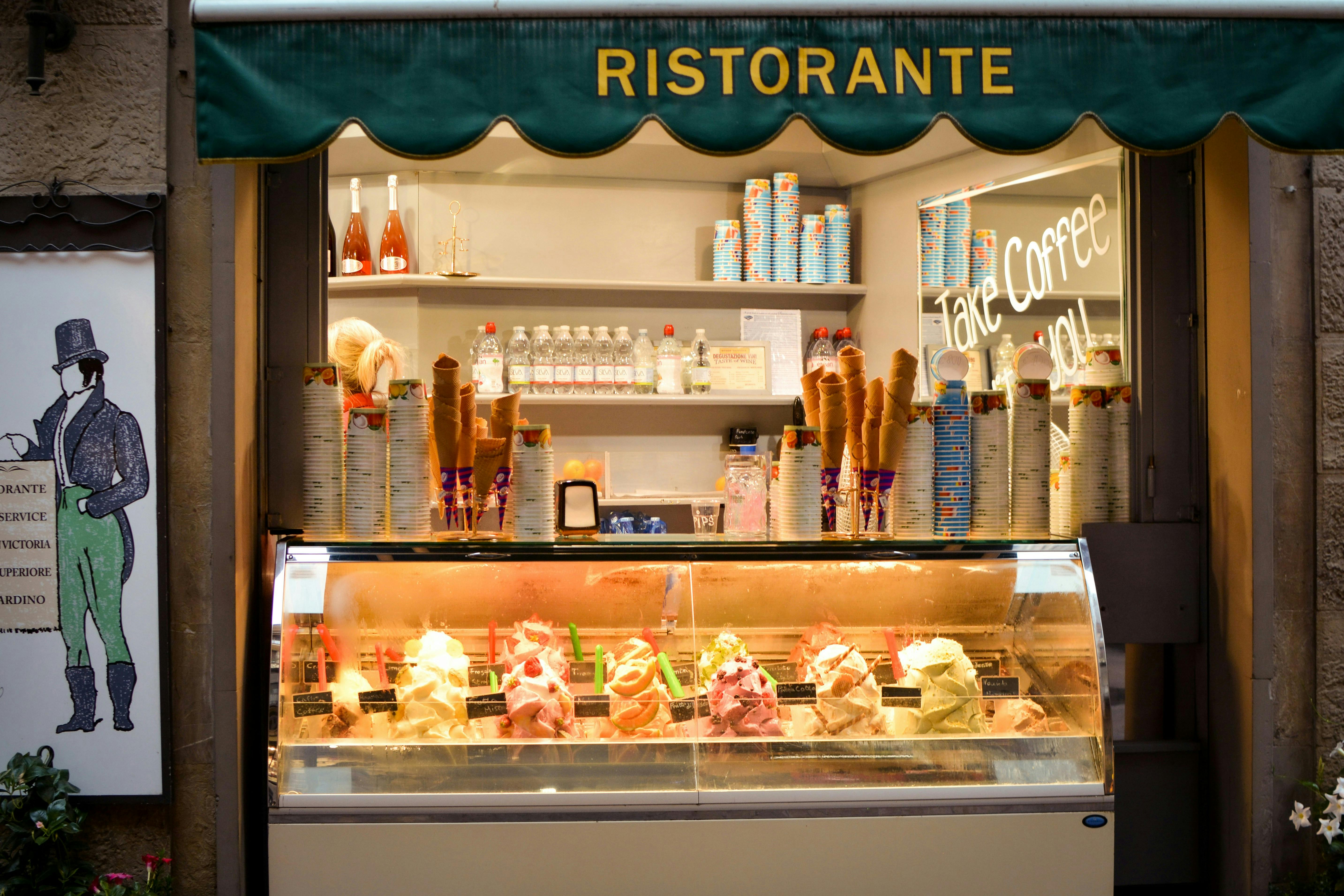 Gelato shop in Florence