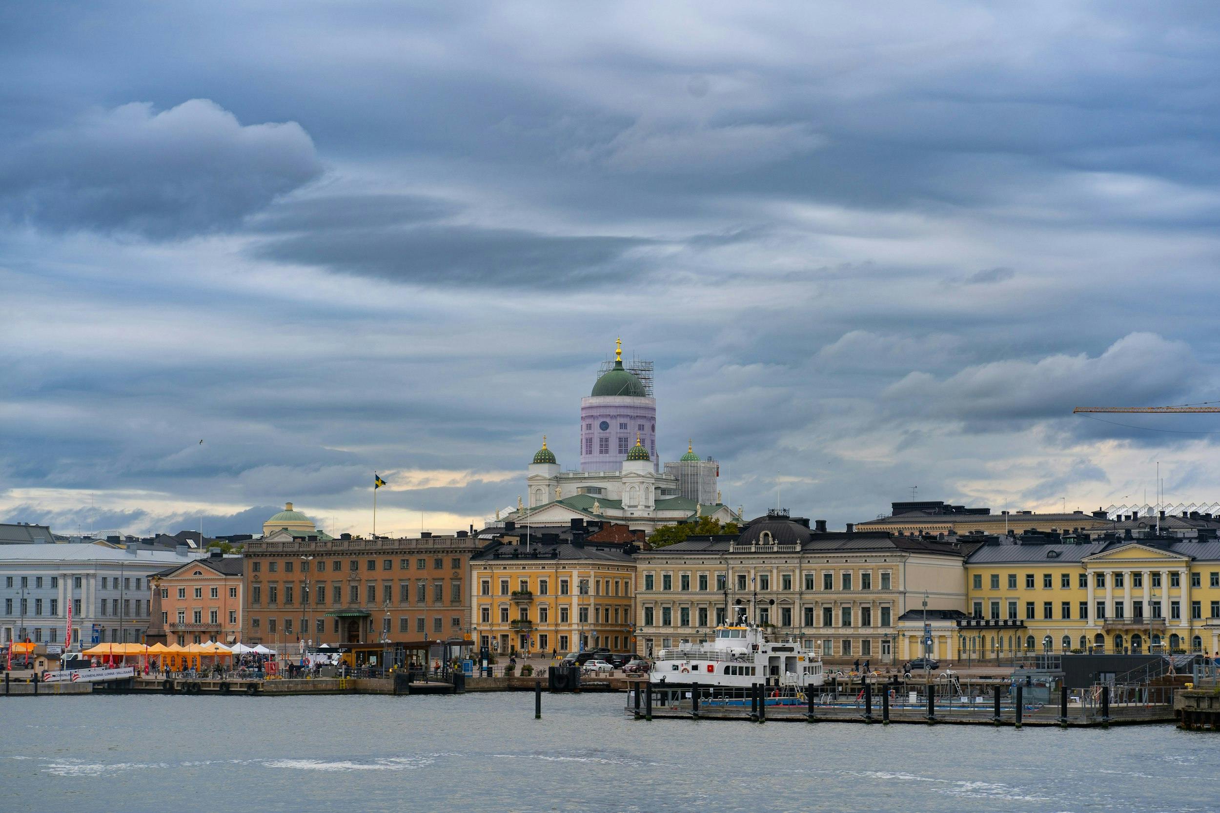 A view of a city from across the water