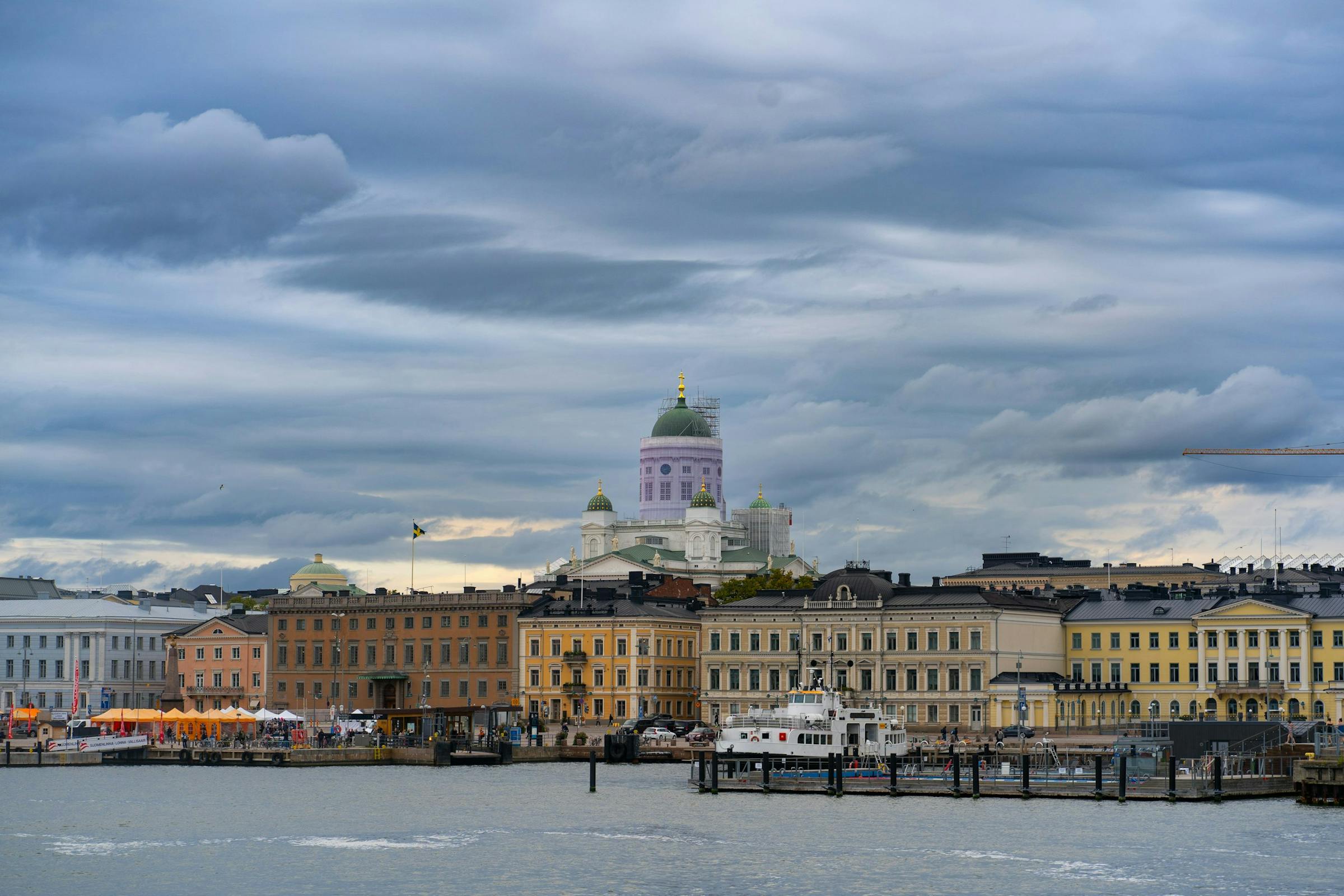 A view of a city from across the water