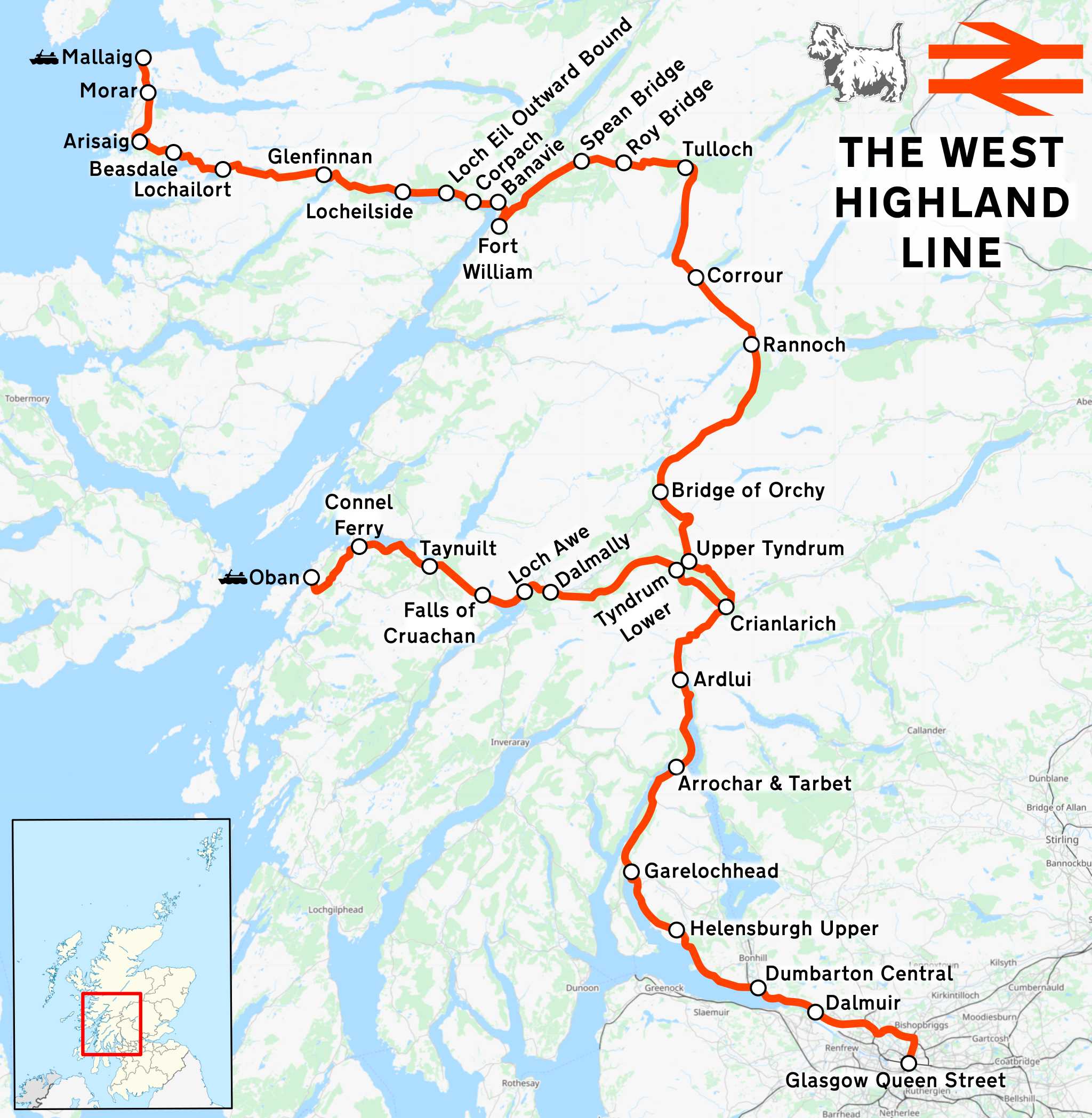 Highland Point Map Overview The West Highland Line