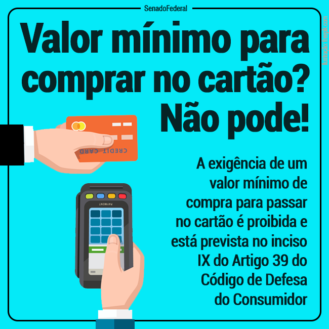 Valor mínimo no cartão, pode?