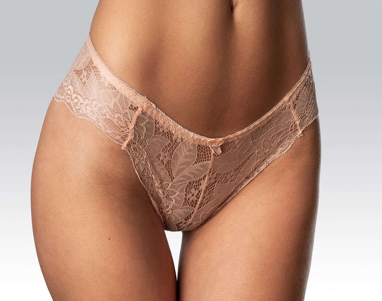 Tan woman in lacey underwear