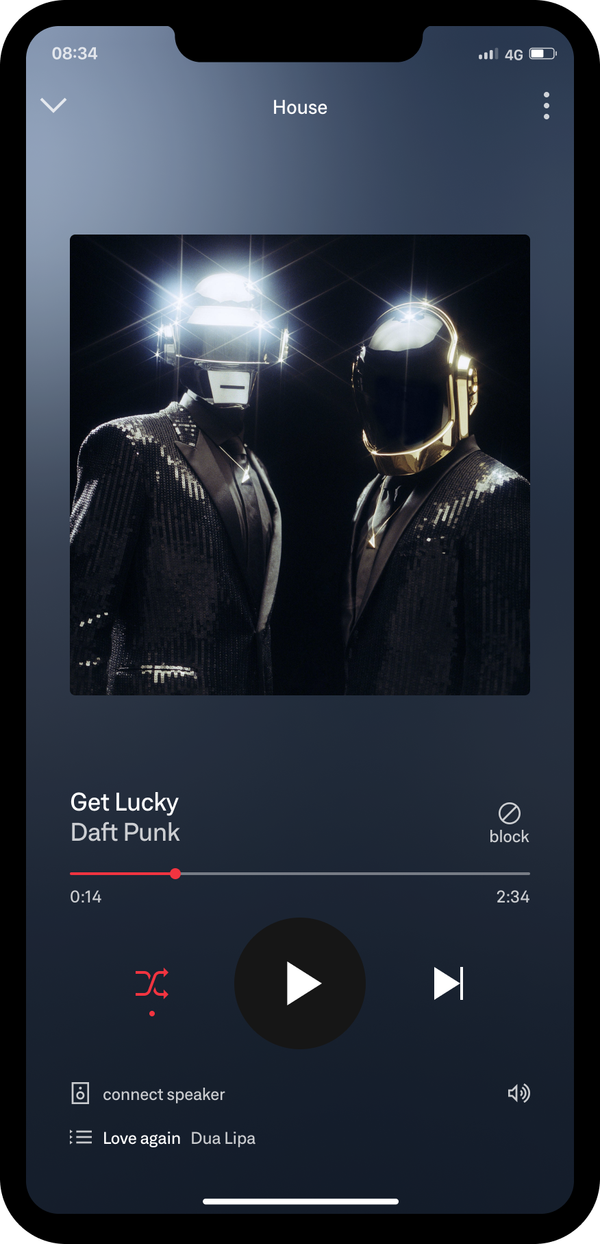 iPhone play screen
