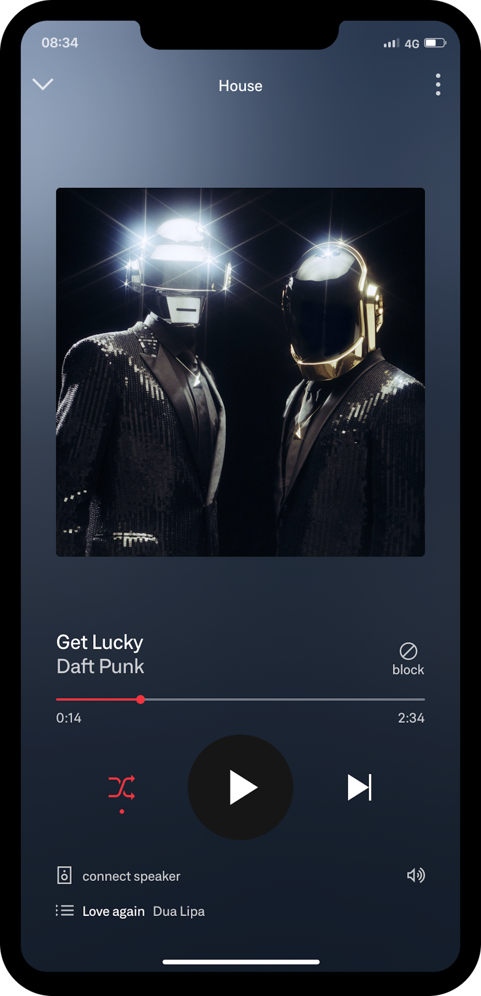 iPhone play screen