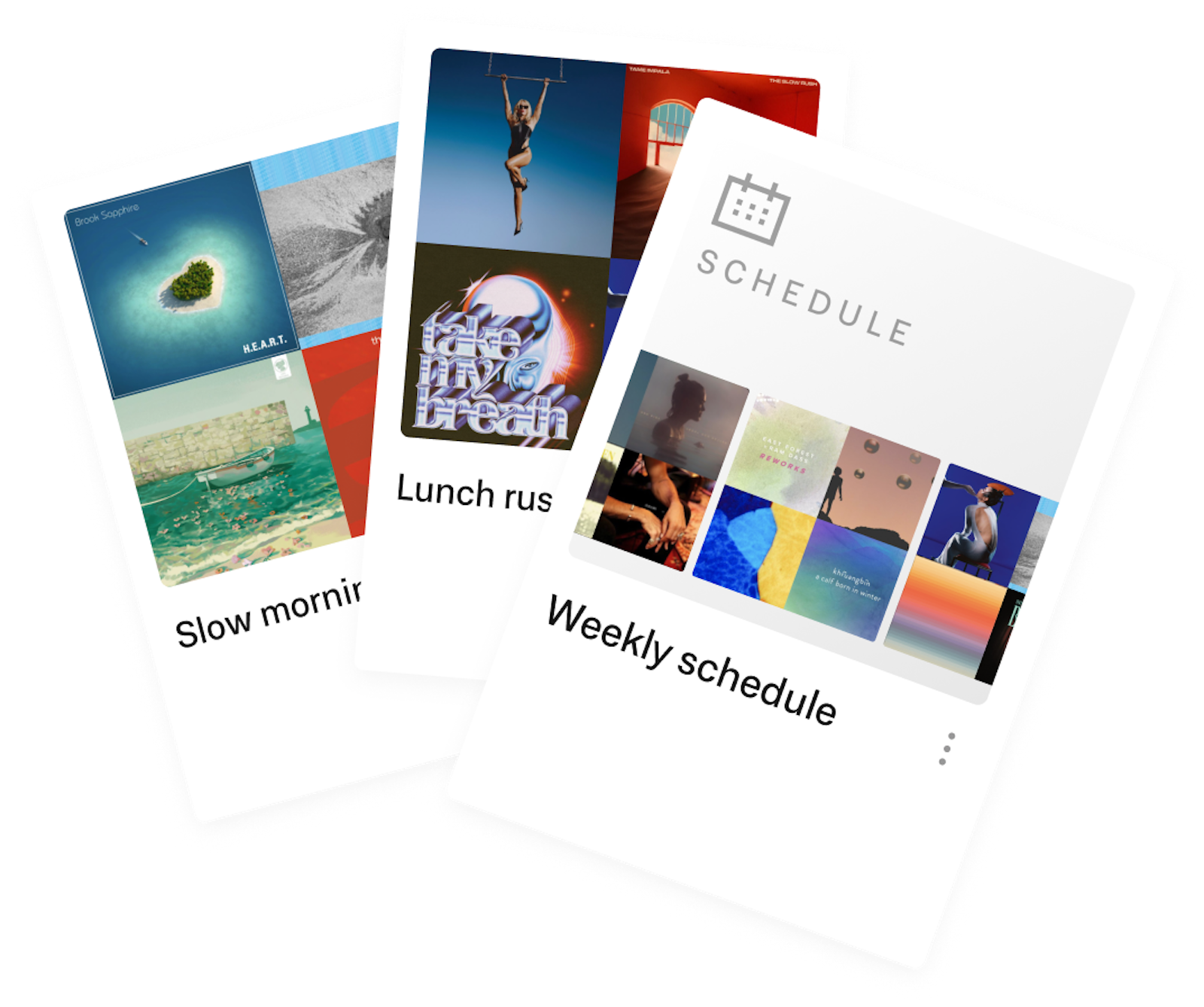 Playlists and schedule