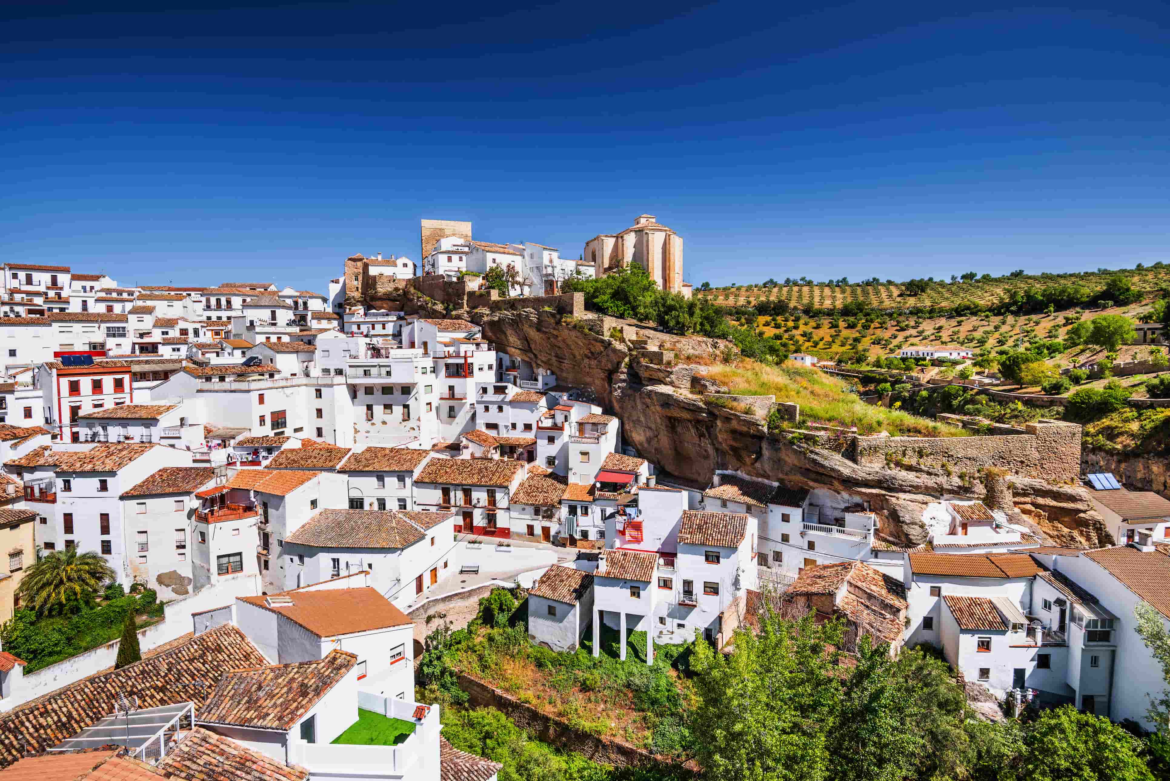 White hillside village in Spain