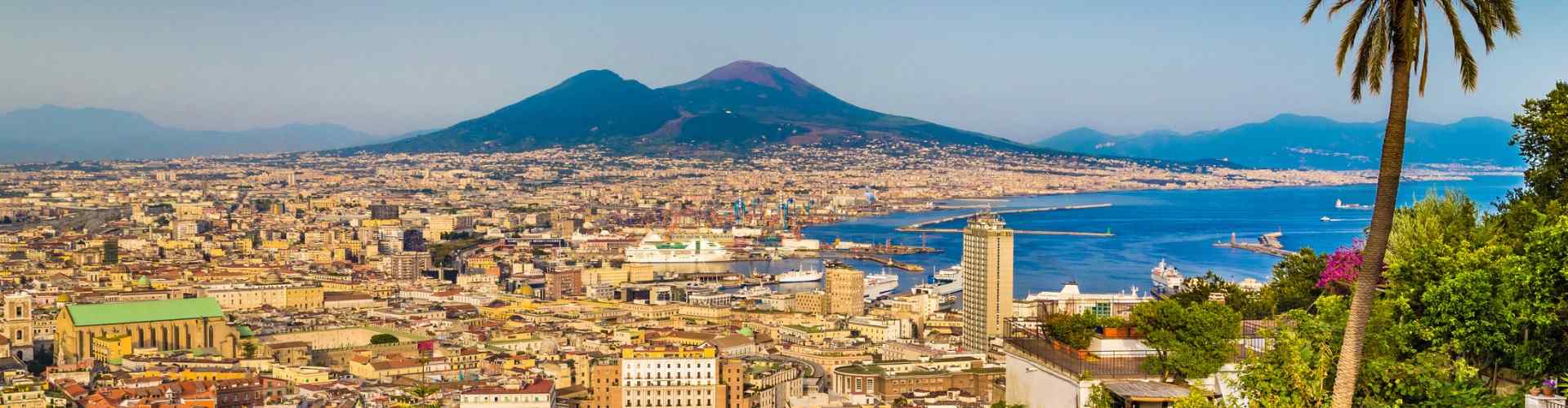 Naples with Mount Vesuvius in the background