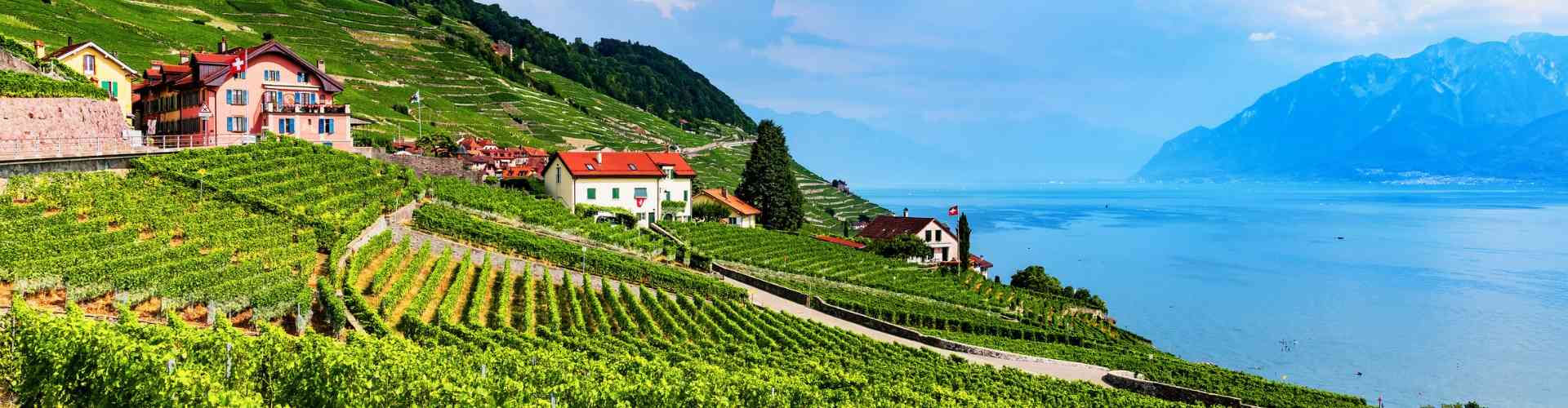 A white house in the Swiss Alps