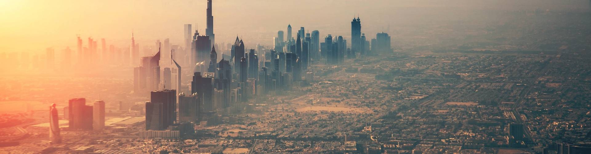 The city skyline of Dubai