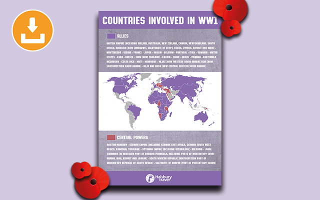 Countries Involved in WW1 Poster