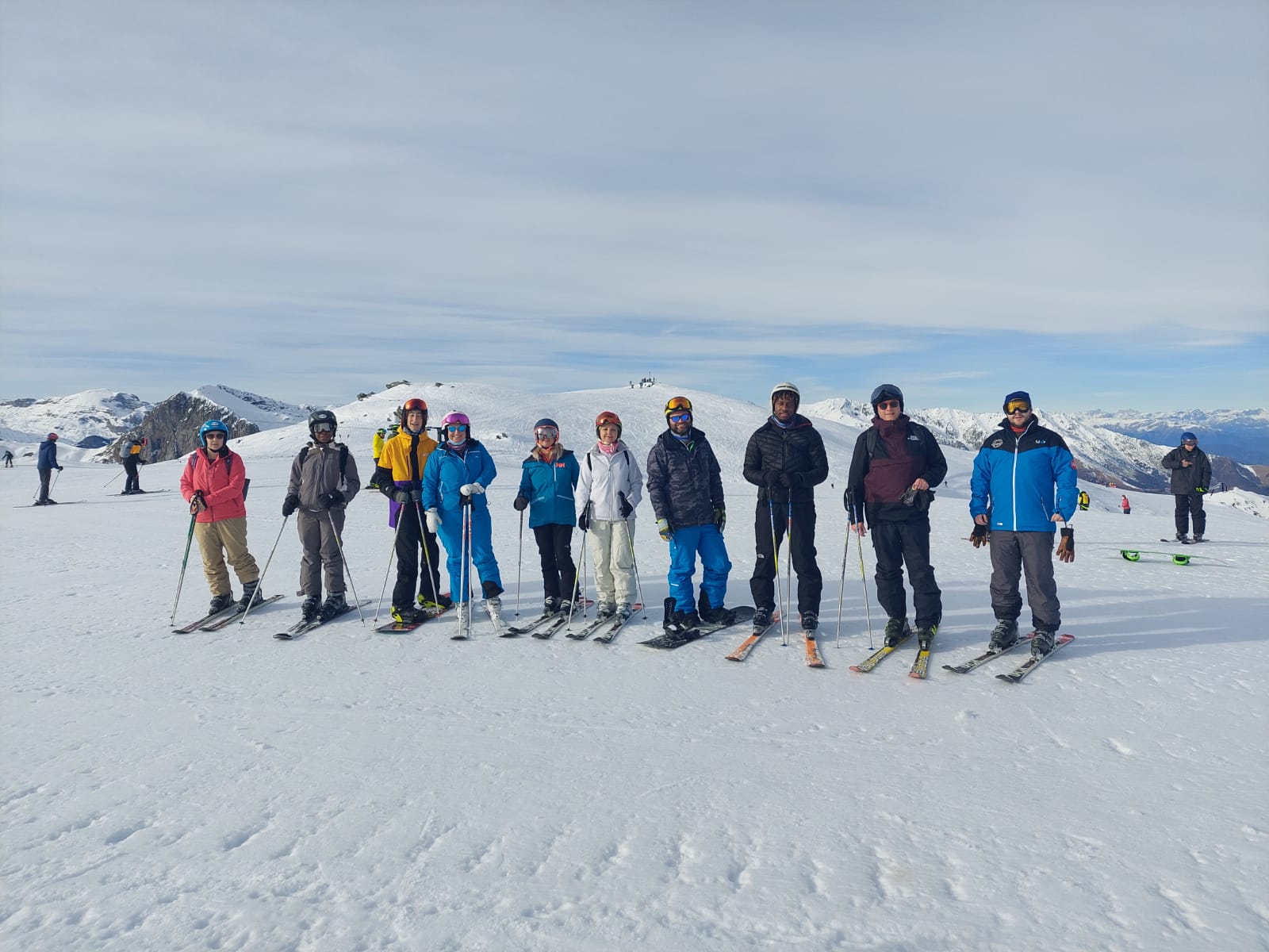 Halsbury staff on ski inspection visit