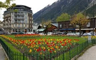 Chamonix town square Chamonix town square