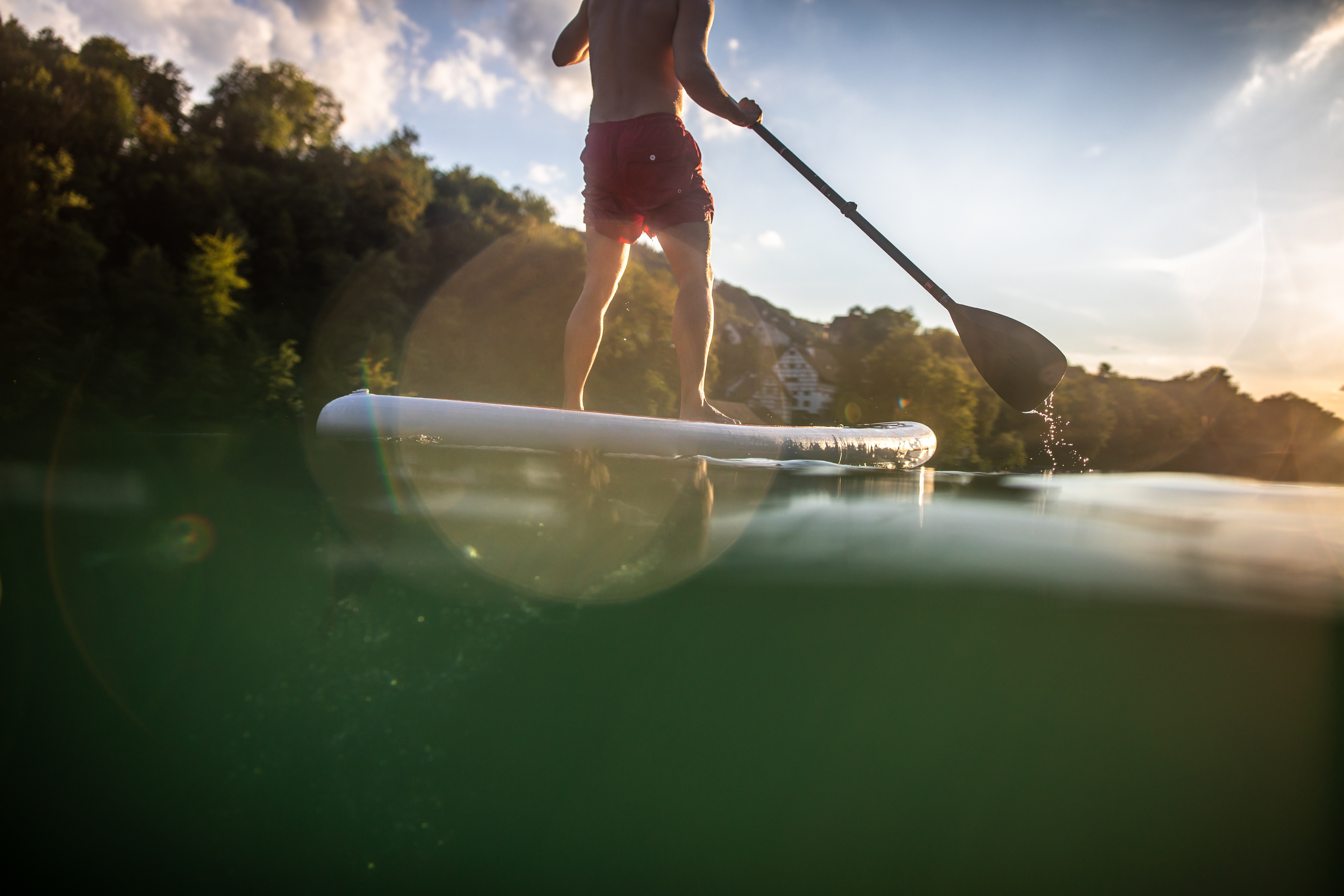 Standup Paddleboarding on Lake Sechemailles