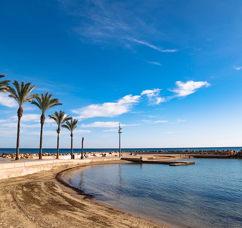 Sunny beach promenade, Torrevieja
