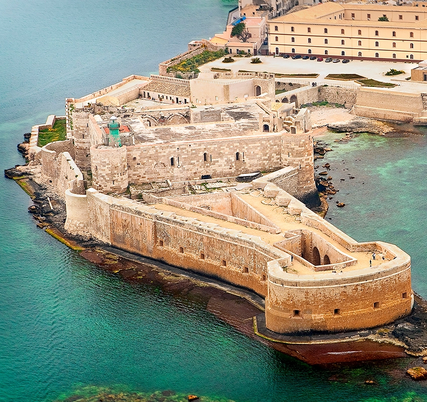 Aerial view of Maniace Castle