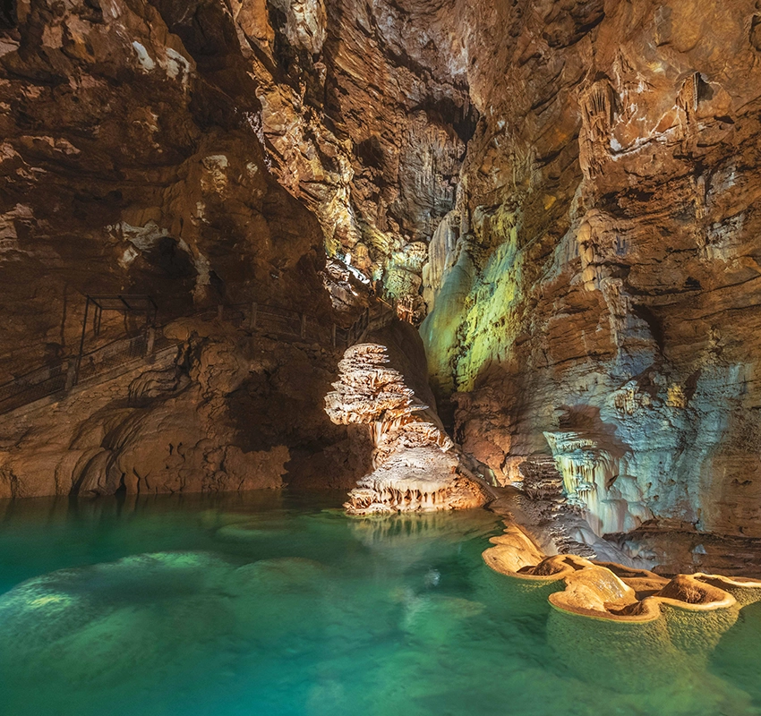 Inside padirac caves