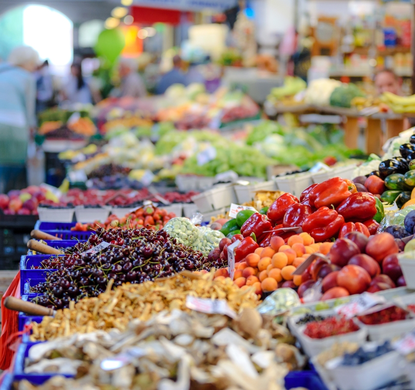 Produce at the market