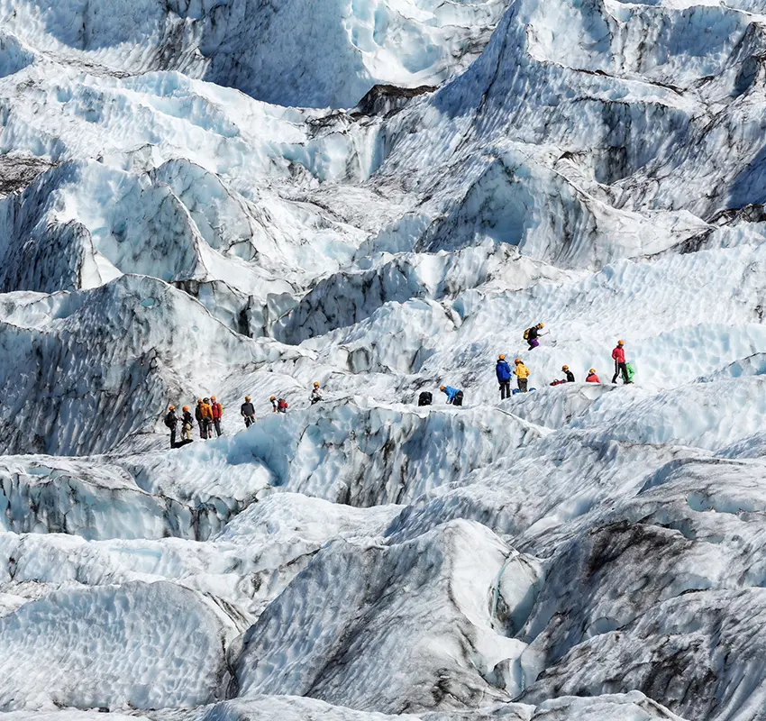 Ice climbing on Sólheimajökull glacier