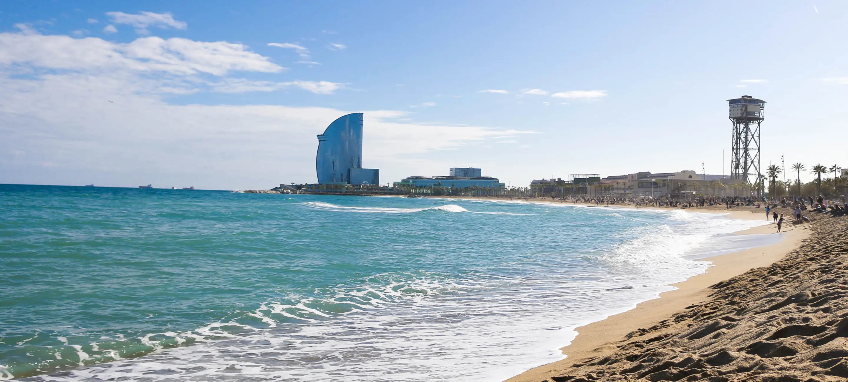 The coast around Barcelona
