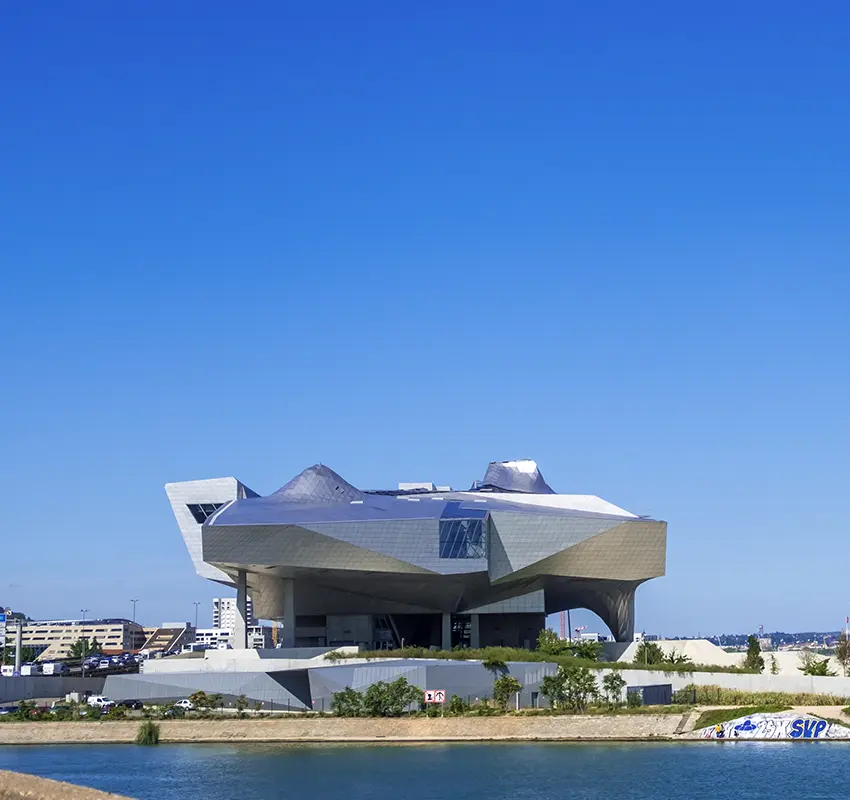 Exterior of Musée des Confluences in Lyon