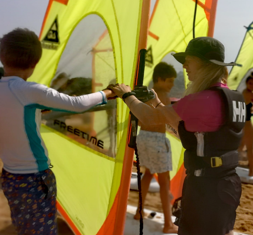 windsurfing lesson
