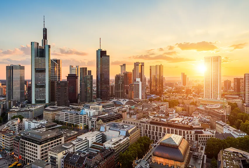 Frankfurt City skyline of Frankfurt, Germany