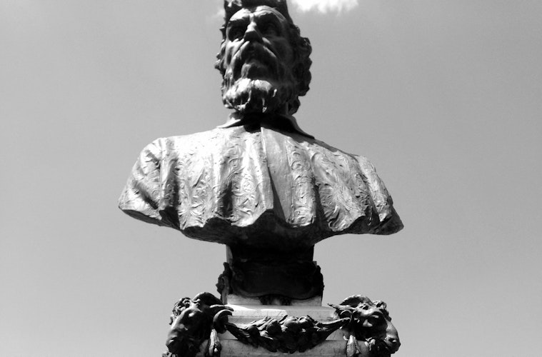 Statue on the Ponte Vecchio in Florence