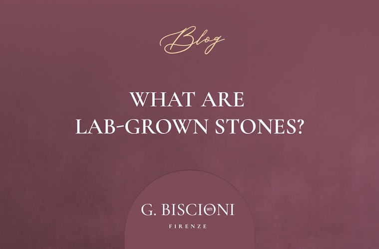 Copertina rettangolare blog post su cosa sono le pietre lab-grown