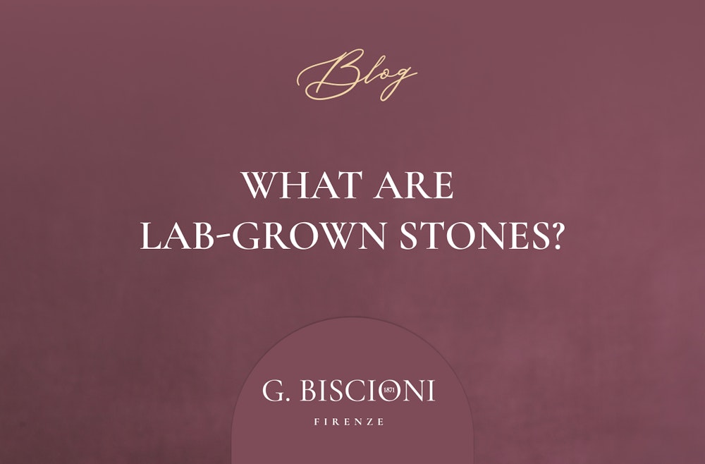 Rectangular blog post cover about lab-grown stones Rectangular blog post cover about what lab-grown stones are