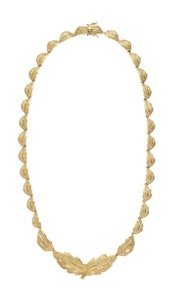 Florentine-style necklace on a white background