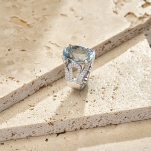 anello aquamarina aquamarine ring